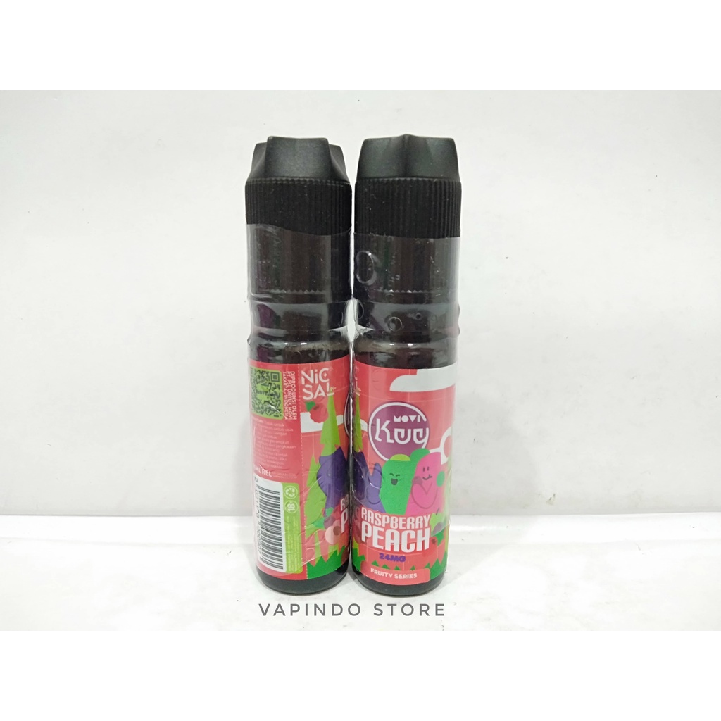 NIC 24MG NICSAL99+ KUY RASPBERRY PEACH 15ML BY MOVI LIQUID