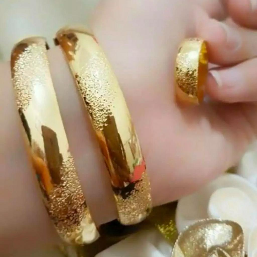 Set Gelang Pasir  (2 pcs)  dan Cincin Kawin Terbaru Accessories Perempuan