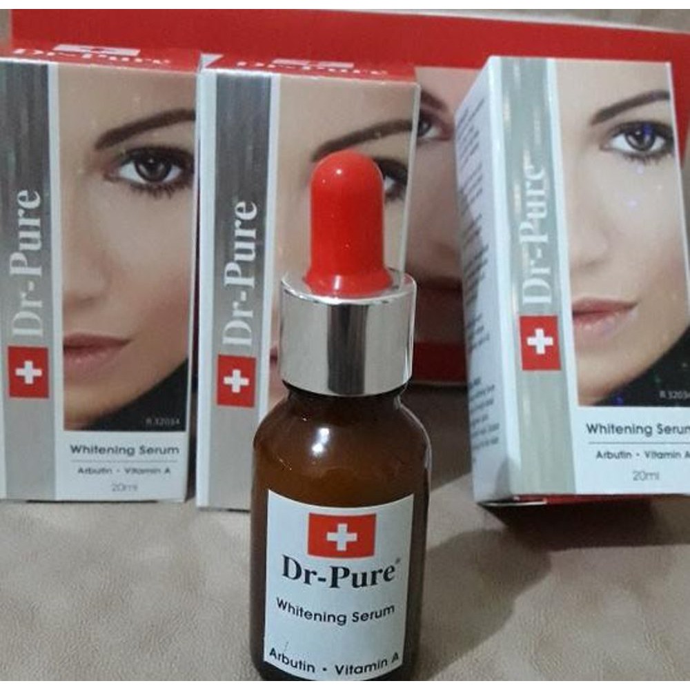 Dr Pure Whiteing Serum Arbutin Vitamin A 20 ml Serum Pemutih Wajah Mencerahkan Memutihkan Anti Flek