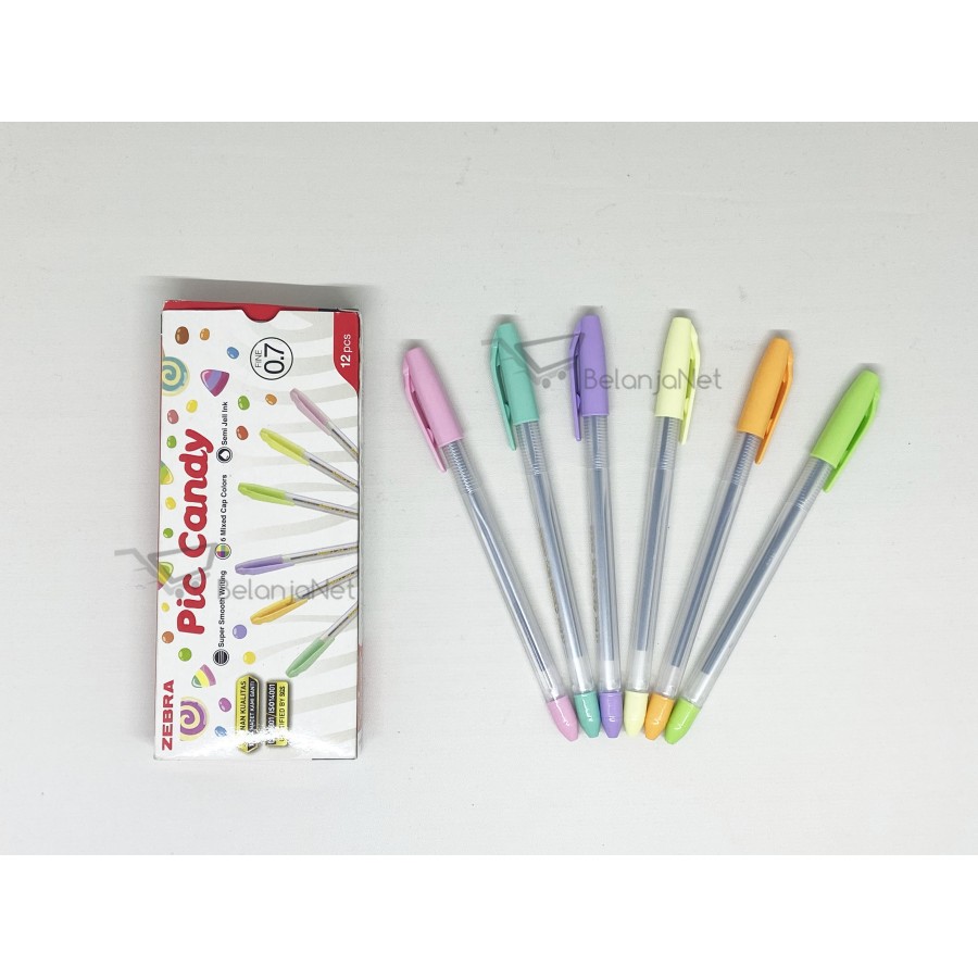 Pulpen Zebra PIC Candy Fine 0.7mm [1 LUSIN]