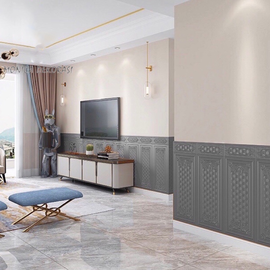 ❤GTB❤ Wallpaper Dinding 3D Foam Motif Pintu Batik 90 x 35cm Tebal 6mm | Wallpaper Walfoam 3D Wallstikers Motif Pintu Jati | Wallpaper Brickfoam 3D Motif Kayu Jati Mix R784 R785 R786 R787