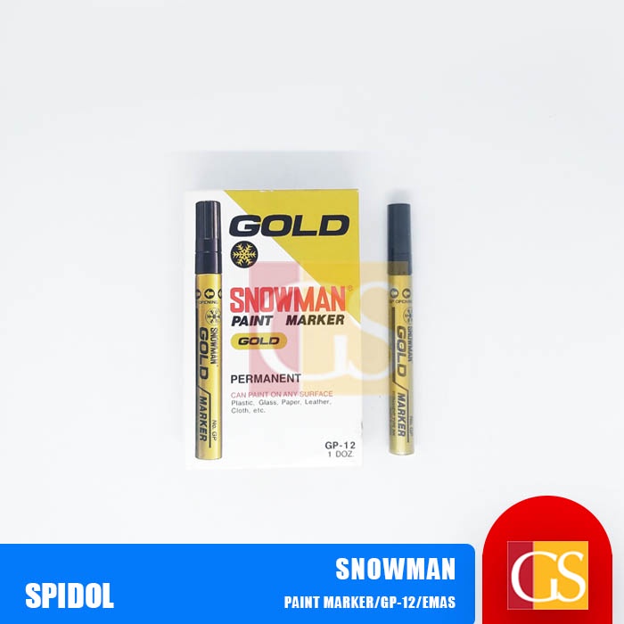 

Spidol Emas / Paint Marker Snowman Gold Permanen Besar GP 12 GP-12