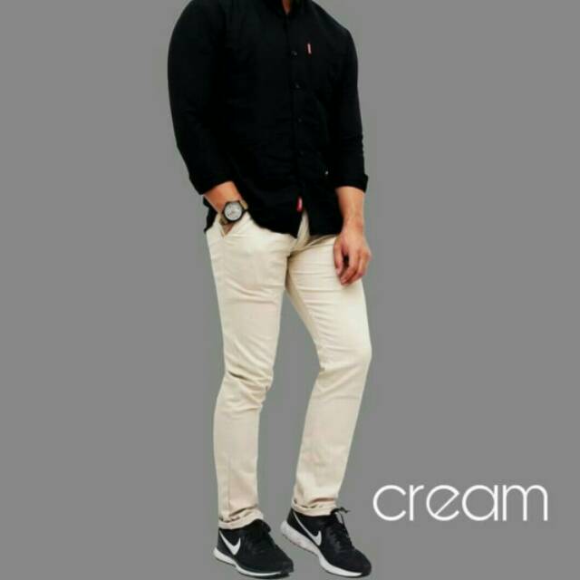 CREM&gt; Celana chino panjang