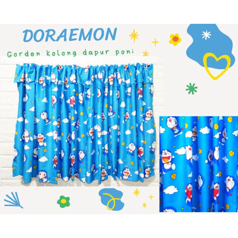 Gorden Kolong Dapur Poni Motif Karakter Doraemon