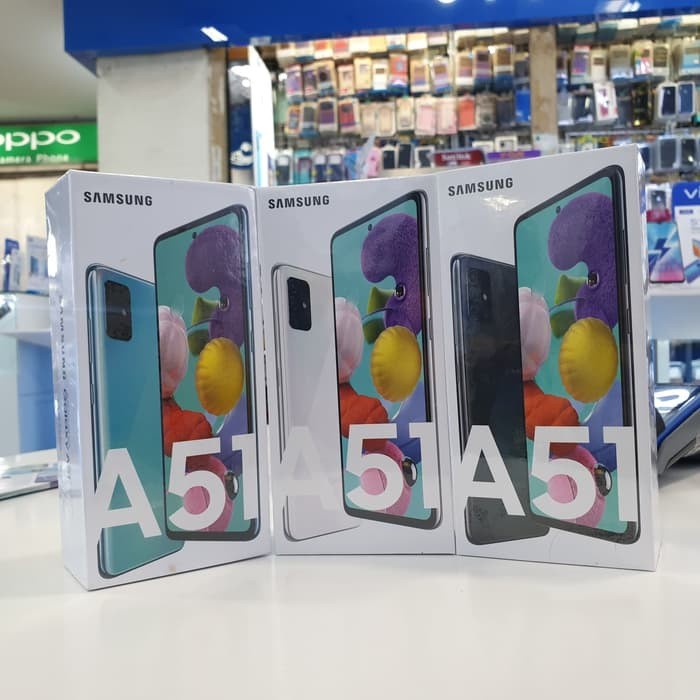 Samsung Galaxy A51 8/128 - 8 GB / 128 GB - Baru - Garansi Resmi - Hitam - Biru - Putih - Silver