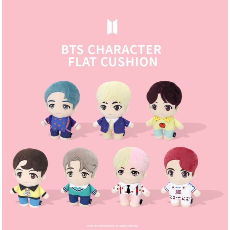 OFFICIAL BTS TINYTAN CHARACTER FLAT CUSHION PLUSH BONEKA