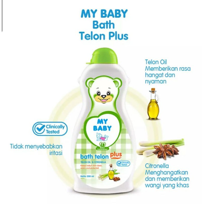MY BABY BATH TELON 200ML SABUN CAIR BAYI WANGI TELON