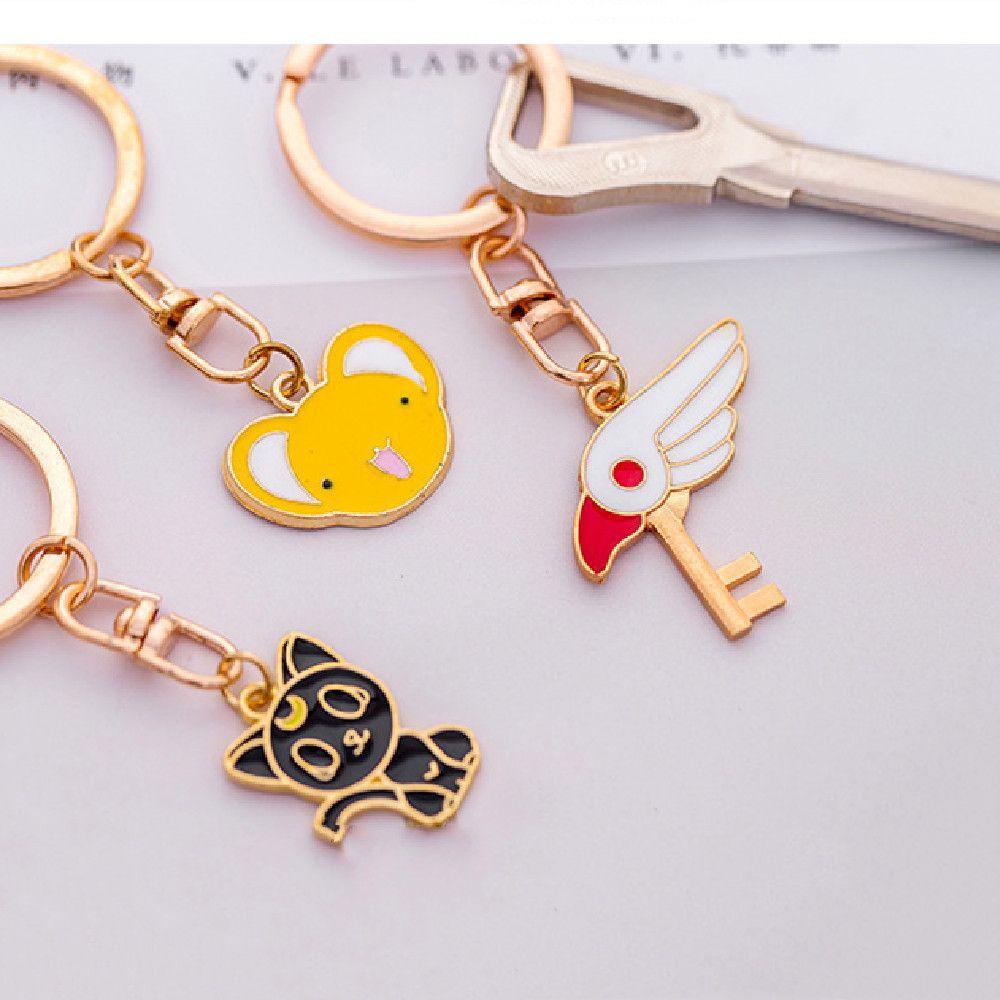 R-flower Key Girly Heart Pendant Gantungan Kunci Logam