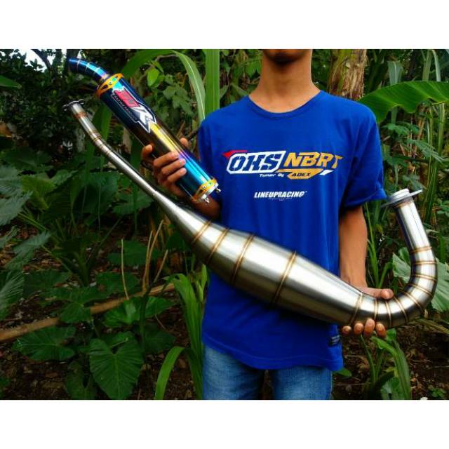 Knalpot GJR Original Ninja R,SS,RR Full Stenless Slencer Bluemoon