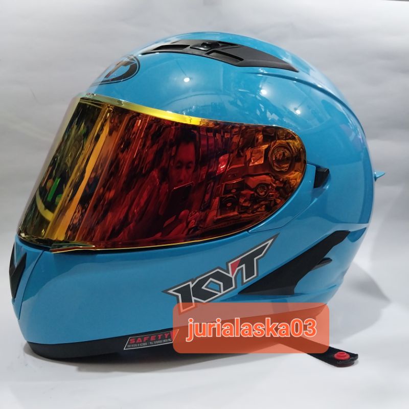 HELM KYT FALCON FR POLOS/FULL FACE/DOUBEL VISOR