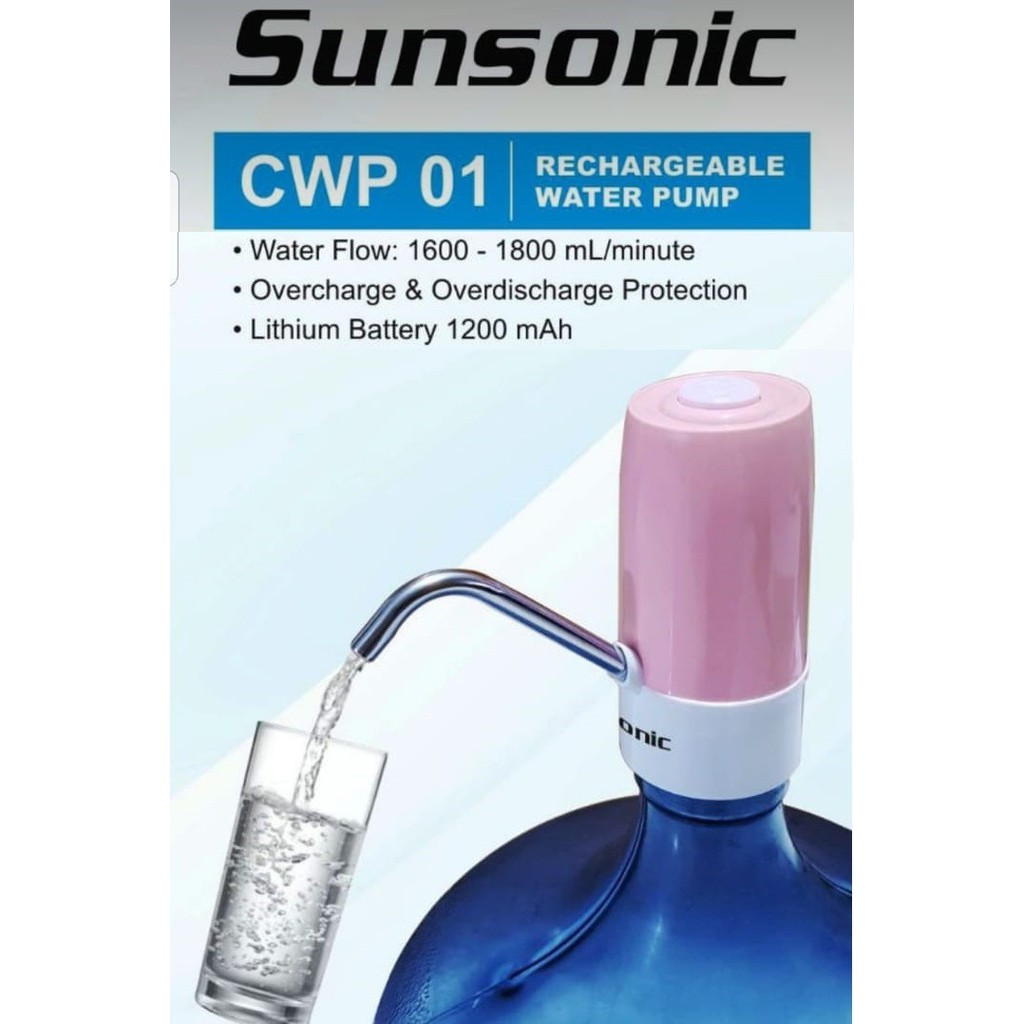 SUNSONIC Pompa air Galon - Rechargeable Water Pump CWP 01