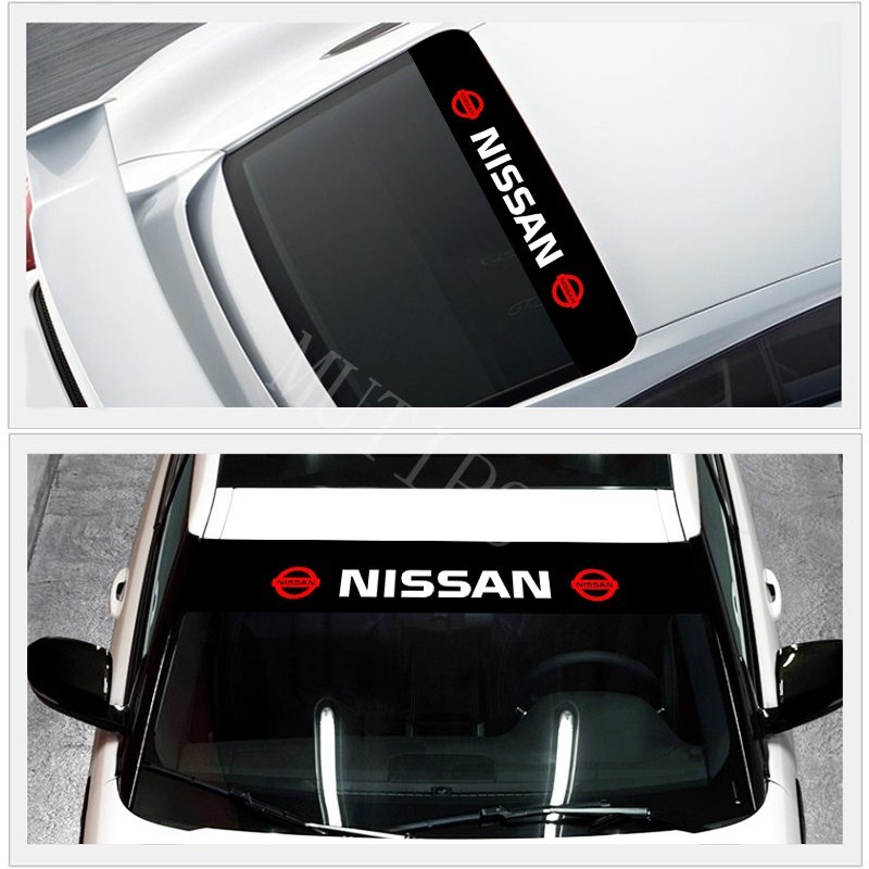 NISSAN Stiker Kaca Depan Dan Belakang Mobil Bahan PVC Tahan Air Untuk March Xtrail Juke Terrano Skyline Livina Gtr Serena t31 t30