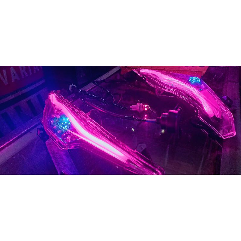 Lampu alis DRL Running Honda Beat esp Magenta PNP langsung Pasang