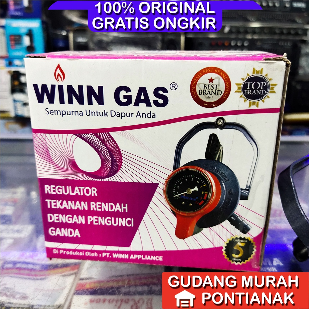 Regulator Wingas W 900 M win gas pengunci ganda cekak double lock anti bocor awet dan aman