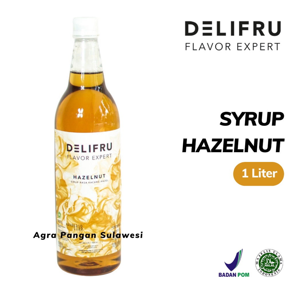 

Syrup HAZELNUT Delifru | Sirup Kacang Hazel Premium 1 L 1000 ml