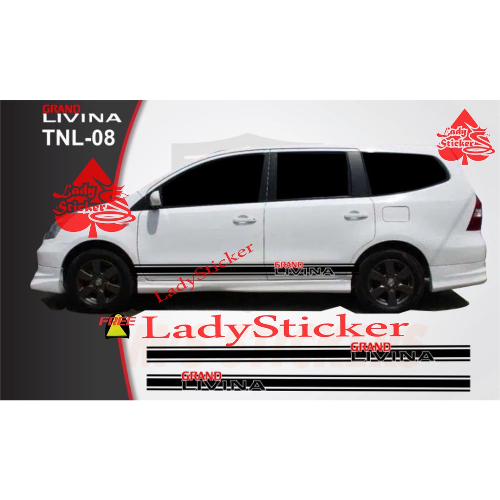 STICKER STIKER MOBIL LIVINA CUTTING STICKER LIST MOBIL NISSAN GRAND LIVINA