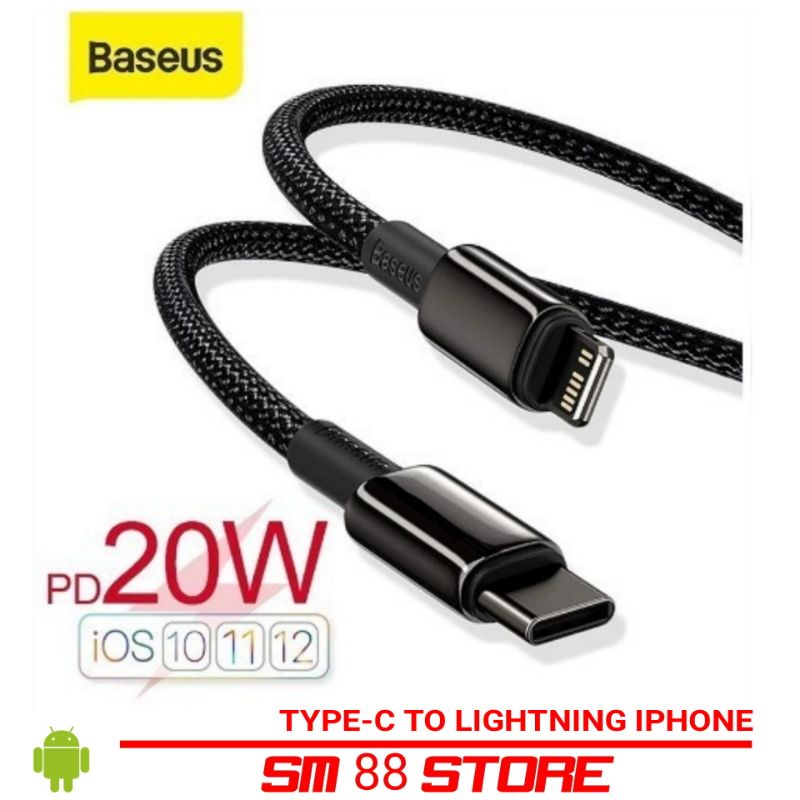 Jual Kabel Data Baseus Tungsten Pd W Type C To Lightning Iphone