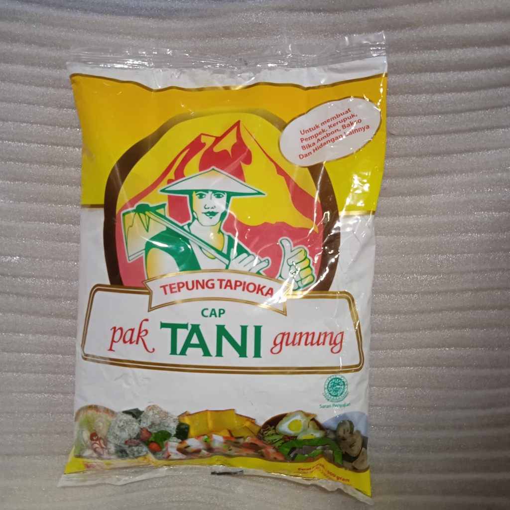 

Tepung Tapioka cap Pak Tani Gunung dan Gunung Agung 500gr