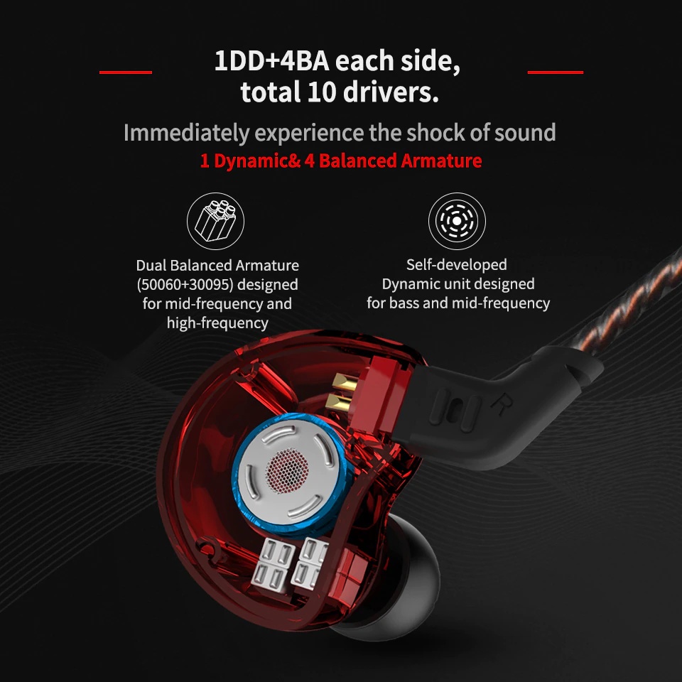 KZ ZS10 In Ear Earphone - Garansi Resmi