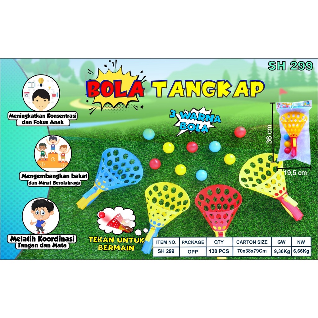 Mainan Anak Lempar Tangkap Bola Mainan Better Set Tangkap Bola  sh299 / sh286