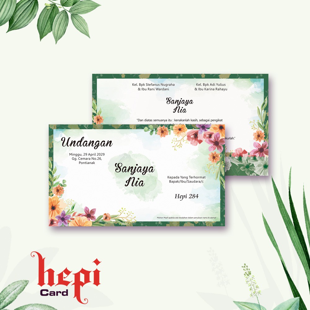 UNDANGAN BLANGKO HEPI 284
