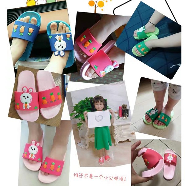 LittleAaron Sandal Anak BUNNYCARROT Sandal Anak Selop Karet Import Berkualitas 1-8  Sport Termurah Sendal Bayi Anak Cewek Cowok