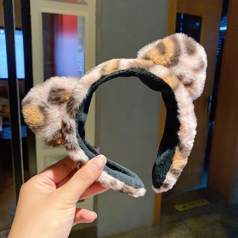 Bando Kartakter Telinga Beruang Bear / Bando Korea Import / Bandana Wanita Ikat rambut mewah telinga kucing lucu / Aksesoris Fashion Rambut