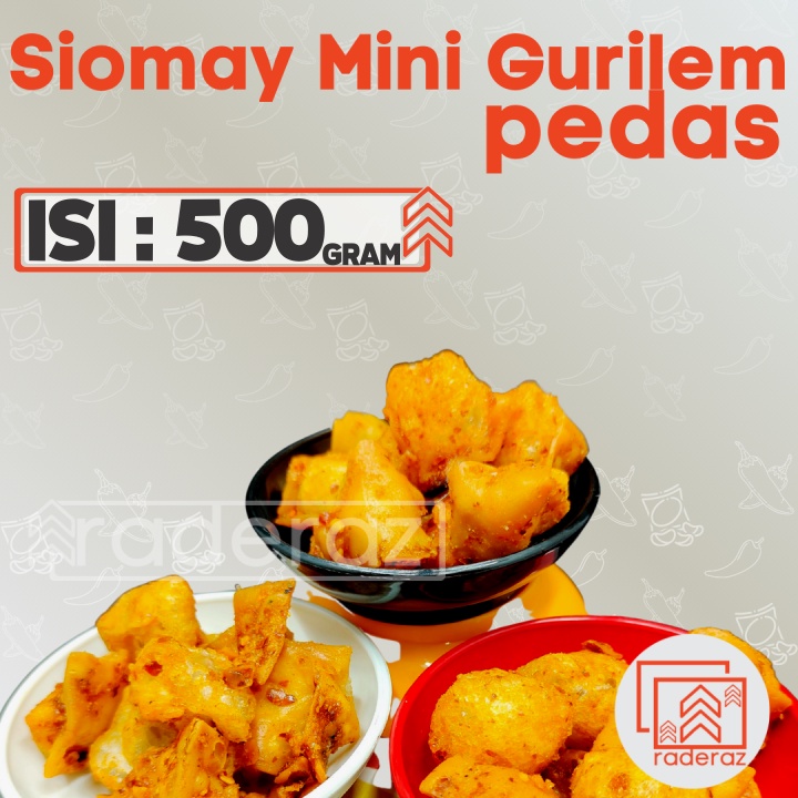 

GURILEM PEDAS isi 500gr Siomay Mini PEDAS kemasan pouch by RADERAZ (bisa GROSIR bisa COD)