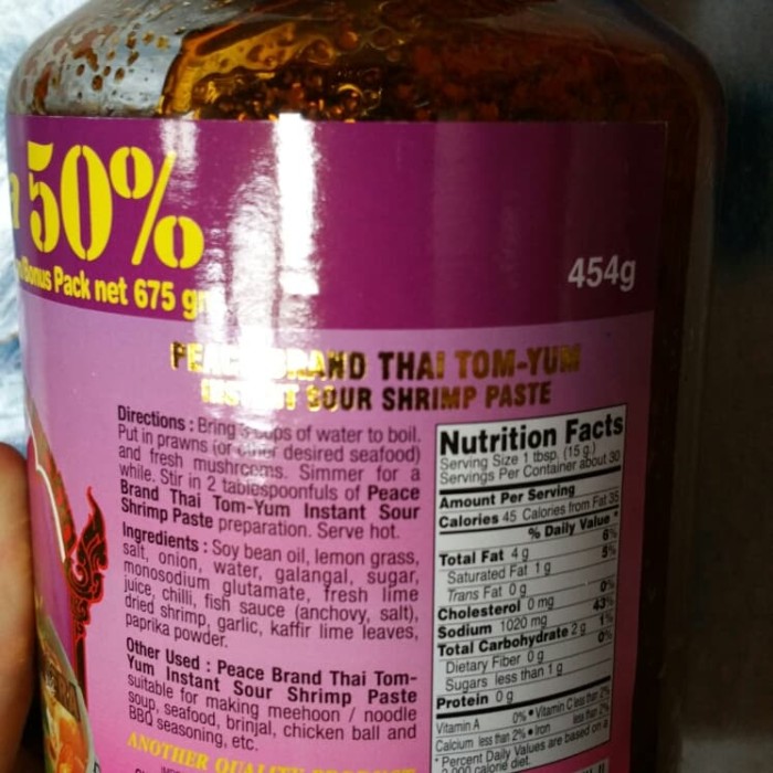 

Ready- Tomyam Instant Cap Peace 675 Gr Bumbu Sambal Tom Yam Thailand Thai