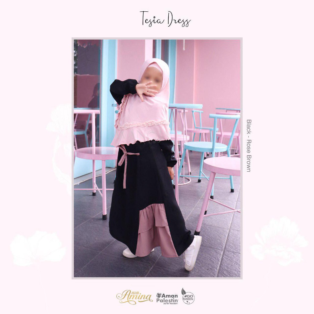 GAMIS TESIA ANAK BLACK - ROSE BROWN BY WANOJA