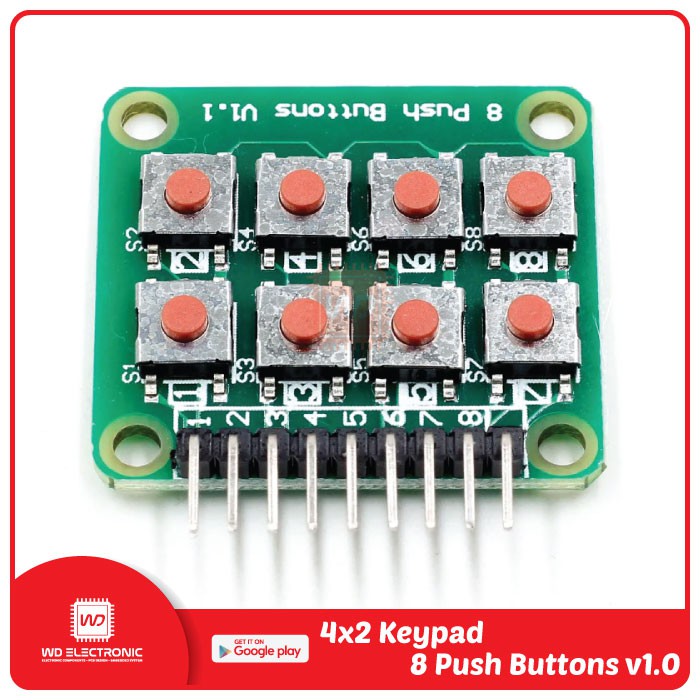 4x2 Keypad 8 Push Buttons v1.0