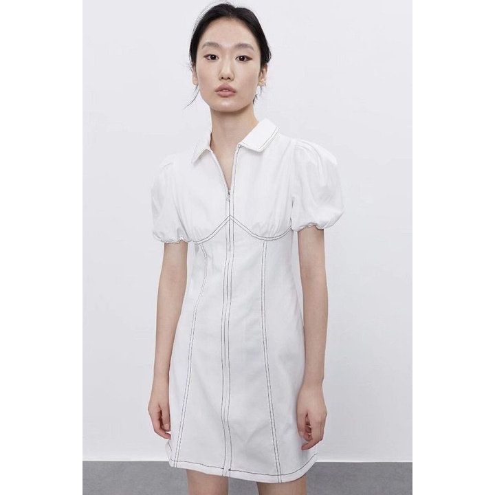 Dress casual import White Lovely korea style putih