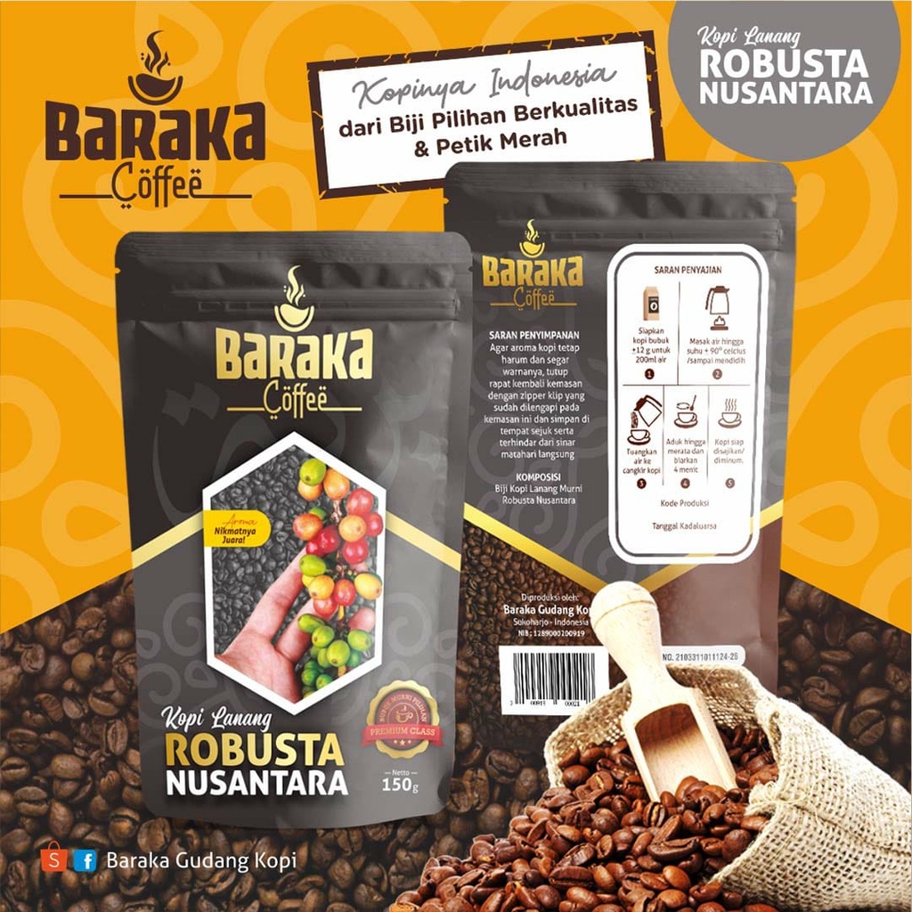 

Kopi Lanang Robusta Premium Bubuk 150g