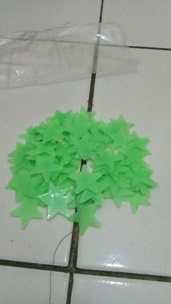 Stiker Bintang Dinding Glow In The Dark Da S10