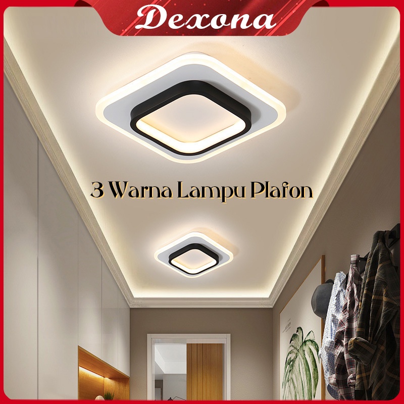 Lampu Plafon 3 Warna LED Ceiling Lamp Sederhana Modern Lorong Koridor Ruang Tamu Balkon Lampu Gantung