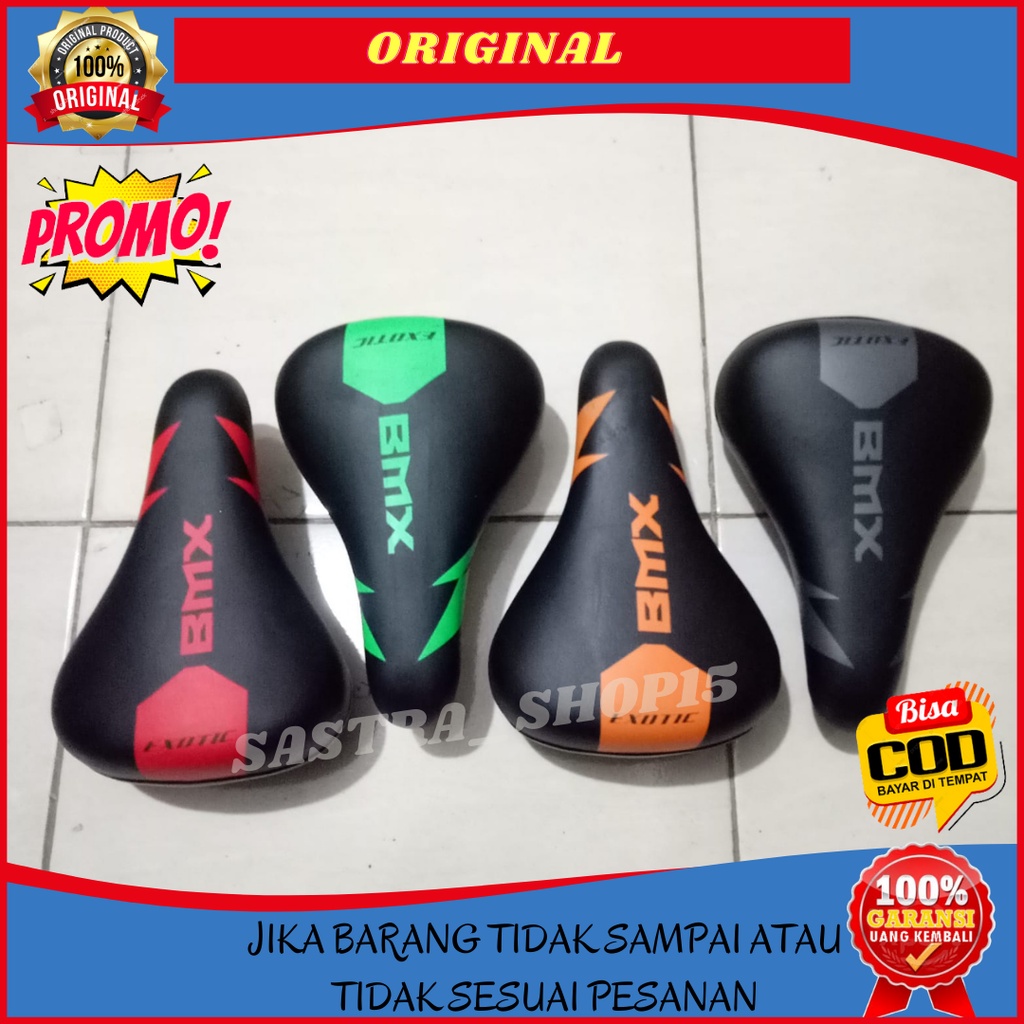 Saddle EXOTIC Sadel Sedel Jok Sepeda BMX Sepedah Lipat Lipet Anak 18 20 Inch Super Empuk Murah