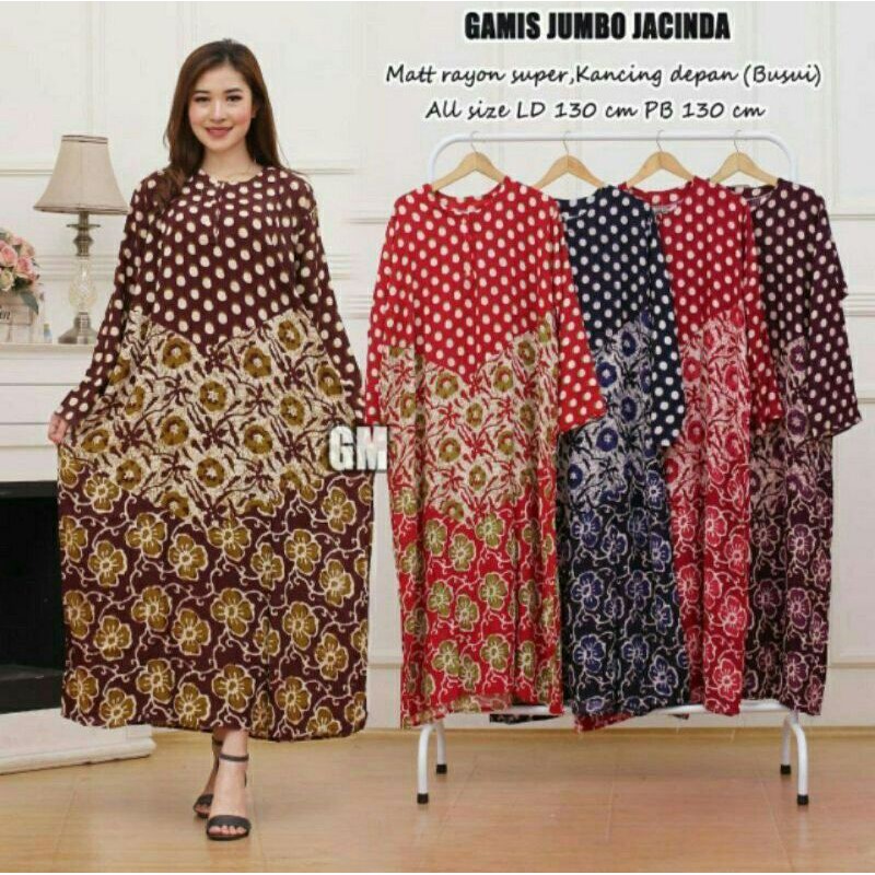 DASTER GAMIS JUMBO JACINDA-DASTER JUMBO-DASTER KANCING DEPAN-DASTER BUSUI