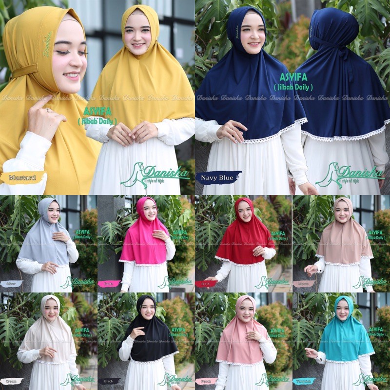 DANISHA | Khimar ASYIFA RENDA PUTIH