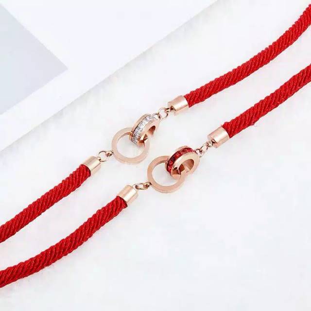 gelang tali merah titanium / gelang keberuntungan / gelang merah titaniumo