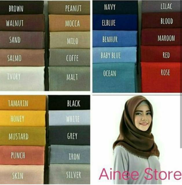 TERMURAH! PROMO! JILBAB SAUDIA RAWIS BAHAN KATUN UKURAN 115X115 CM WARNA LENGKAP KERUDUNG SEGI EMPAT