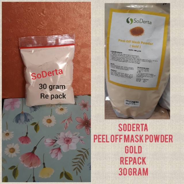 So Derta peel off mask powder gold / soderta masker muka powder bubuk gold