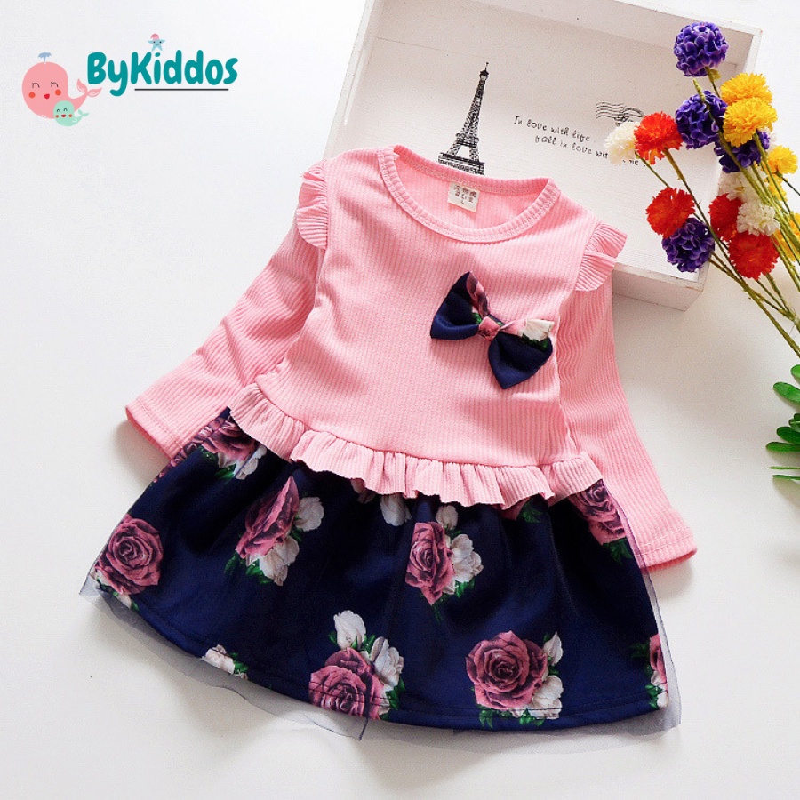 ByKiddos - Dress Import WONDER ROSE EBV / Baju Dress Anak Perempuan Impor