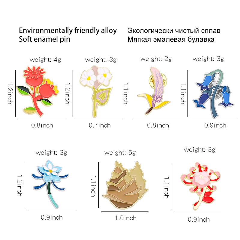 Bros Pin Bentuk Bunga 7 Gaya Untuk Aksesoris Pakaian