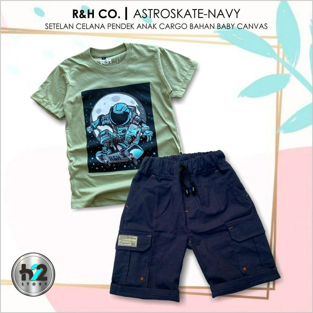 Setelan Kaos Distro Anak Celana Jeans Pendek Usia 3-12 Tahun By H22Story