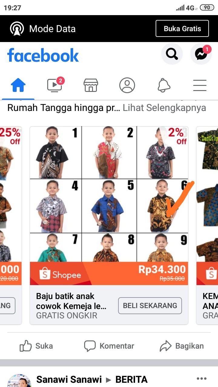 Baju Batik Anak Cowok Kemeja Lengan Pendek Batik Anak Laki Laki