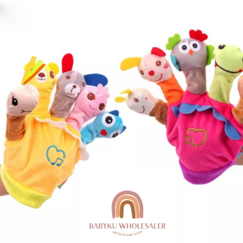 Mainan boneka jari ada music / Hand puppet music