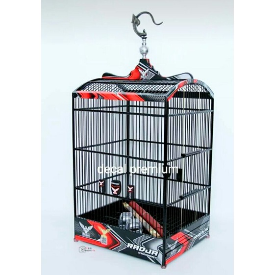 sangkar kicau Radja decal premium