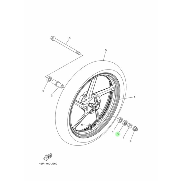 sil seal roda depan kiri byson karbu fi original ygp 93104-22837