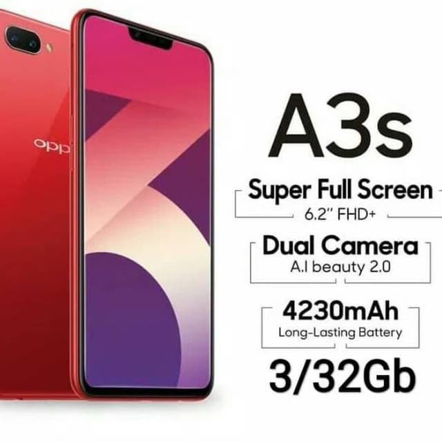 Oppo A3s Ram 3/32 Gb | Shopee Indonesia