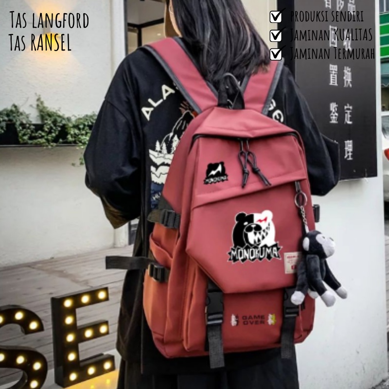 Tas Ransel Sekolah Kuliah Kerja Traveling Multifungsi Backpack Stylish Kekinian Terbaru Murah Bagus Import Lokal Original Simple Elegan Casual Unisex Perempuan Pria Wanita Cewek Cowokj